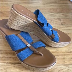 Italian shoemakers wedge sandal